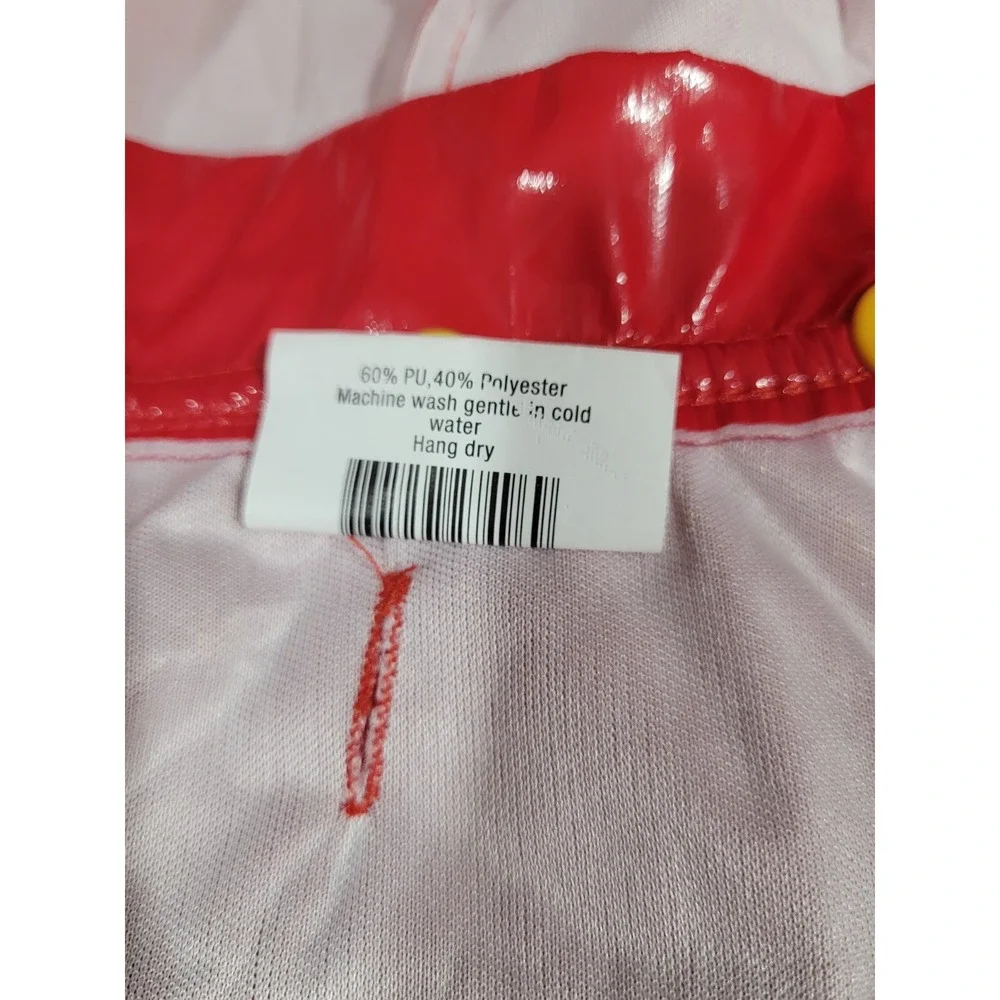 GRREAT CHOICE DOG RED RAINCOAT HOODED POCKET ON TOP w/DUCK